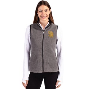 San Diego Padres Cutter & Buck Cascade Eco Fleece Womens Vest - 1 of 1