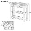 Retro Console Table With Drawer, Sofa Table With Two Sturdy Shelves, 36 Inch Long Console Table Wood, Console Table Contemporary-Cuddlewood - 4 of 4