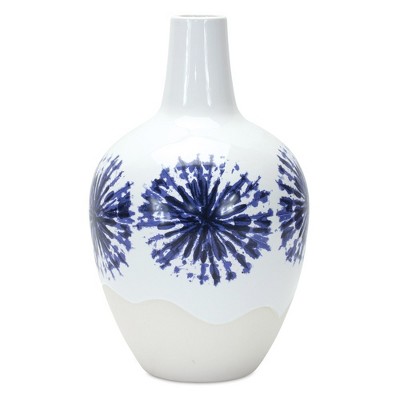 Melrose Tie Dye Design Ceramic Vase 11"H