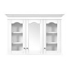 Gulches 40" Wall Mounted Medicine Cabinet with Mirror Bathroom Storage Cabinet with 6 Adjustable Removable Shelves, Glass Doors - 4 of 4