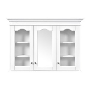 Chery Life 40" in Medicine Cabinet with Mirror, Bathroom Storage Cabinet with Mirror Door and Shelves, Wall Mounted Bathroom Cabinet with Glass Doors - 1 of 4