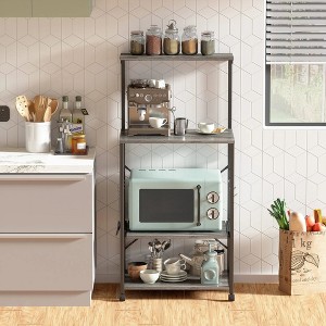 Bestier 4 Tier Kitchen Baker'S Rack Storage Shelf Microwave Stand Cart On Wheels - 1 of 4