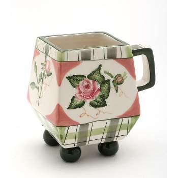 Kevins Gift Shoppe Hand Painted Ceramic Romantic Rose Mug