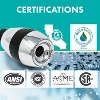 Niagara Conservation Tri-Max 1-Spray with 0.5-1.5 GPM 2 in. Wall Mount Adjustable Fixed Shower Head - Chrome - 4 of 4