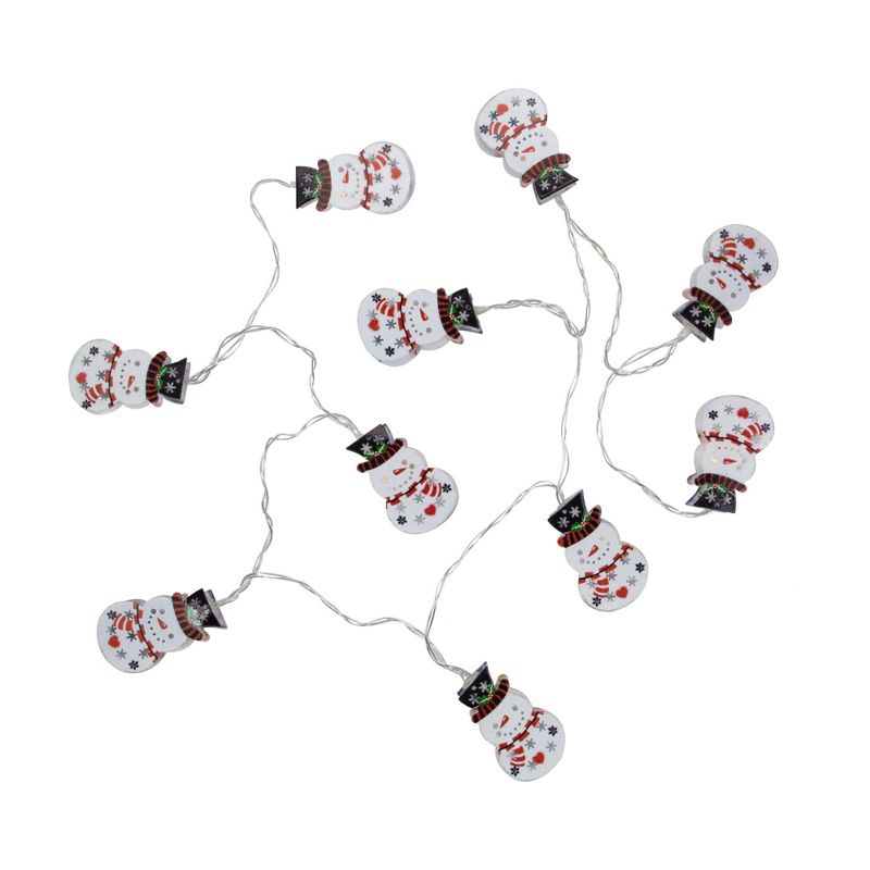 Northlight 10ct Snowmen with Top Hats LED Christmas Lights - 4.5 ft Clear Wire, 2 of 4