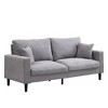 TiramisuBest 57 " Loveseat Sofa, Wood 2 Seat Sofa, Comfy , Small Space Saving Modern Upholstered Sofa, Living Room Bedroom Apartment, Light gray - 2 of 4