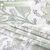 LunaLulinlk Fabric Shower Curtain, Green Floral Bathroom Shower Curtains with Hooks - 2 of 4