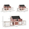 Wooden Chicken Coop, Outdoor Chicken Cage Poultry Hen House with Nesting Box, Double Runs, Asphalt Roof - 3 of 4