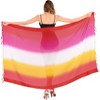 LA LEELA Women's Summer Swimsuit Cover Up Long Pool Beach Wrap Skirt Swimwear Bikini Cover-ups Dress One Size Multicolored, Solid - 4 of 4