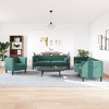 vidaXL Chesterfield Sofa Set Dark Green Velvet 3-Seater - 2 of 4
