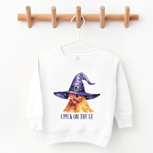 The Juniper Shop Chick Or Treat Watercolor Distressed Toddler Sweatshirt - 1 of 4