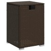 vidaXL Propane Tank Cover Table Brown 15.7"x15.7"x23.6" Poly Rattan - 2 of 4