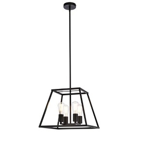 Elegant Lighting Declan 16 inch pendant in black - 1 of 4