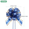 Unique Bargains Plastic Tree Stripes Gold Edge Large Satin Pull Bows 12 Pcs - 3 of 4