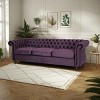 3-Seater Sofa With Rolled Arms And Curved Backrest,Comfortable Couch Sofa,Upholstered Sofa For Living Room,Bedroom-Cuddlewood - 3 of 4