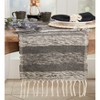 Saro Lifestyle Cotton Table Runner With Striped Design, Black, 16" x 72" - 3 of 3