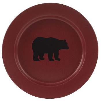 Park Designs Red Linville Enamel Bear Salad Plate Set of 4