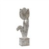 White Washed Potted Floral Sculpture (Set of 3) - 3 of 4
