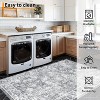 coucheta Multi-size Boho Distressed Floral Area Rug, Washable Non-Slip Stain Resistant Print Low Pile Carpet, for Living Room, Bedroom, Dining Room - 3 of 4