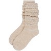 Memoi Women's Contessa Loose Knit Slub Extended Crew Socks - 3 of 3