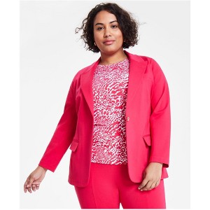 Michael Kors Womens Knit One Button Blazer Jacket - 1 of 1