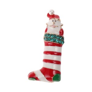 Unique Bargains Christmas Brooches DW0696 Alloy Dripping Wax Red 1.65"x1.65" 1 Pc - 1 of 4