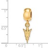 Black Bow Jewelry 14k Yellow Gold Plated Sterling Silver Arizona State Sun Devils NCAA Bead Charm - 2 of 3