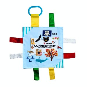 Baby Jack The Learning Lovey Connecticut State Baby Tag Crinkle Square Toy That Teaches Facts 8" x 8" - 1 of 4