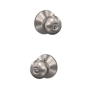 Schlage Plymouth Satin Nickel Entry Lockset 1-3/4 in. - 1 of 1