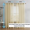 HLC.ME Sierra Burlap Flax Linen Privacy Sheer Light Filtering Window Grommet Curtains Panels, Set of 2 - 3 of 4