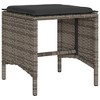 vidaXL Patio Sofa Set with Cushions Table and Modular Sofas 6 Piece Poly Rattan - Gray Glass - 4 of 4