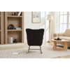 CAVINAS Accent Chair Modern Rocking Chair with Solid Wood Legs Upholstered Glider Rocking Chair with High Backrest - 3 of 4