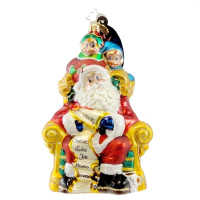  Christopher Radko Peekin' Pals Ornament Christmas Santa Elf  -  Tree Ornaments 