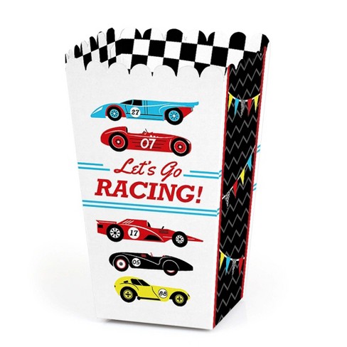 Big Dot of Happiness Let's Go Racing - Racecar - Baby Shower or Race Car Birthday Party Favor Popcorn Treat Boxes - Set of 12 - image 1 of 4