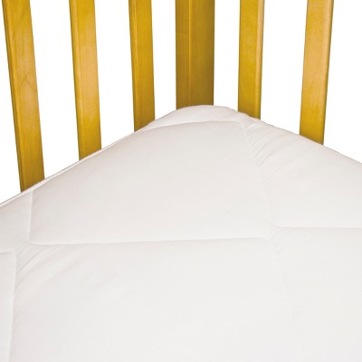 Sealy Naturals Cotton Fitted Crib & Toddler Mattress Pad, White