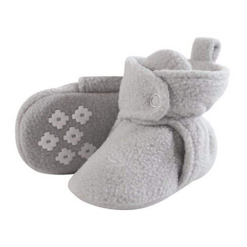 Little Treasure Baby And Toddler Cozy Fleece Booties Light Gray