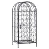 HOMCOM 35 Bottle Wrought Iron Wine Rack Cabinet with Lock,  Black - 4 of 4