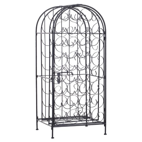 Wrought iron wine discount rack