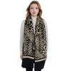Anna-Kaci Women's Classic Leopard Print Scarf Contrasting Stripes Lightweight Shawl Wrap Scarves - 3 of 4