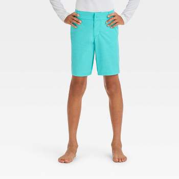 Boys' Hybrid Solid Swim Shorts - art class™ Turquoise Green