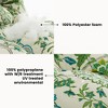 ARTPLAN Outdoor Cushions for Settee,Wicker Loveseat Cushions with Tie,Tufted Patio Cushions 2 U-Shaped Set of 5 Piece,L44xW19，Floral - 3 of 4