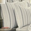 Rochelle Stripe Grey Quilted Euro Sham - 2pk - Levtex Home - 2 of 3