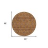 Copper Beige And Taupe Floral Washable Indoor Outdoor Area Rug - 3 of 4