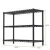 VYNXARIA 36" 3-Tier Heavy-Duty Black Wire Shelf - 350 lbs Capacity, Rust-Resistant Storage Rack for Kitchen, Laundry, and Garage - 2 of 4
