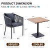 2-Piece Outdoor Dining Set - Rattan Wicker Patio Chairs with Cushions, Perfect for Garden, Deck, Backyard, and Poolside - 3 of 4