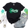 Simply Sage Market Women's Lucky Vibes Clover Short Sleeve Graphic Tee - 3 of 4