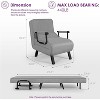 TYBOATLE Convertible Chair Bed Sleeper for Adults with 5-Position Adjustable Backrest & Pillow, Comfy Single Futon Sofa Bed for Apartment, Office - 2 of 4