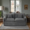 Mshliw Oversized Chenille Loveseat Sofa, 75.6" Deep Seat 2-Seater Cloud Couch, Modern Comfy Upholstered Love Seat for Living Room Bedroom Apartment - 2 of 4
