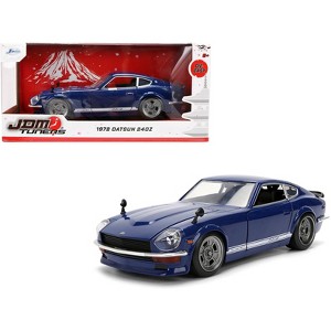 1972 Datsun 240Z Blue with White Stripes "JDM Tuners" Series 1/24 Diecast Model Car by Jada - 1 of 4