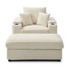 NicBex Corduroy Oversized Accent Chair with Ottoman,Comfy Armchair with Large Seat,Modern Chair and Ottoman Sets for Bedroom,Reading Room - 4 of 4